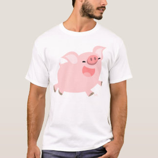 Netter Cartoon-Schwein-T - Shirt