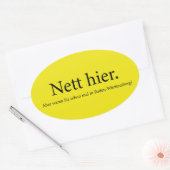 Netter hier ovaler aufkleber (Umschlag)