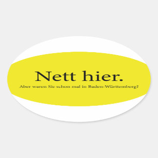 Netter hier ovaler aufkleber