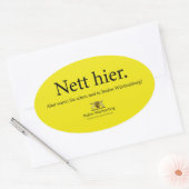 Netter hier ovaler aufkleber (Umschlag)