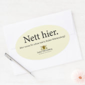 Netter hier ovaler aufkleber (Umschlag)