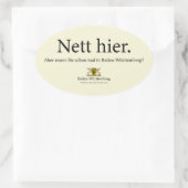 Netter hier ovaler aufkleber (Tasche)