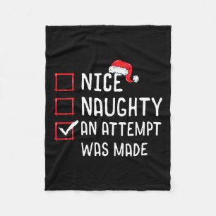 Netter Naughty, ein Versuch wurde Weihnachtsliste  Fleecedecke