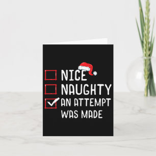 Netter Naughty, ein Versuch wurde Weihnachtsliste  Karte