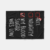 Netter Naughty mein Blutzucker war ein niedriger W Fleecedecke (Vorderseite (Horizontal))