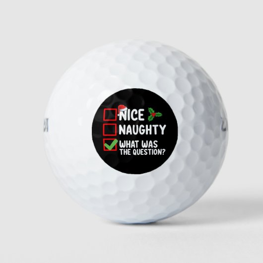 Netter Naughty, was war die Frage Weihnachtsliste Golfball (Vorderseite)
