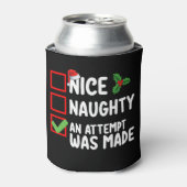Netter Naughty wurde ein Versuch gemacht Weihnacht Dosenkühler (Kanne Vorderseite)
