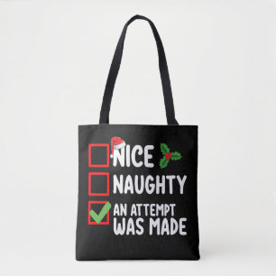 Netter Naughty wurde ein Versuch gemacht Weihnacht Tasche