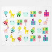 Netter niedlicher Babyentwurf AB erwachsene Fleecedecke (Vorderseite (Horizontal))