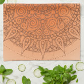 Netter orientalischer orange Entwurf Handtuch (Gefaltet)