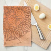 Netter orientalischer orange Entwurf Handtuch (Viertel Falte)