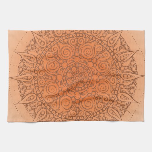 Netter orientalischer orange Entwurf Handtuch (Horizontal)