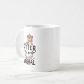 Netter Otter ist mein Geist-Tierdruck Kaffeetasse (Vorderseite Links)
