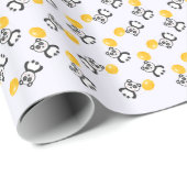 Netter Panda Geschenkpapier (Rolleneckpunkt)