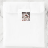 Netter Quadratischer Aufkleber (Tasche)
