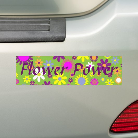Netter Retro Blumen-Power-Blumendesigner Autoaufkleber (Auf Auto)