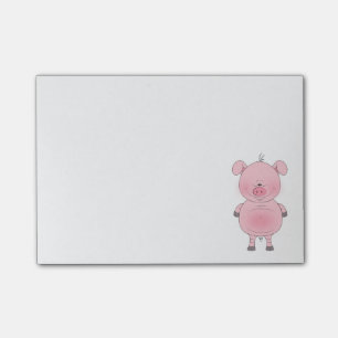 Netter rosa Schwein-Cartoon Post-it Klebezettel