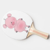 Netter rosa Schwein-Cartoon Tischtennis Schläger (Seitenansicht)