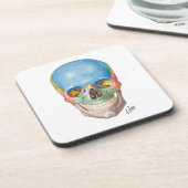 Netter-Schädel auf Sandstein-Untersetzer Getränkeuntersetzer (Linke Seite)