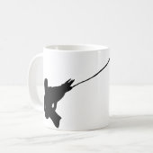 Netter Schuss! Jacksons Chameleon-Silhouette Kaffeetasse (Vorderseite Links)