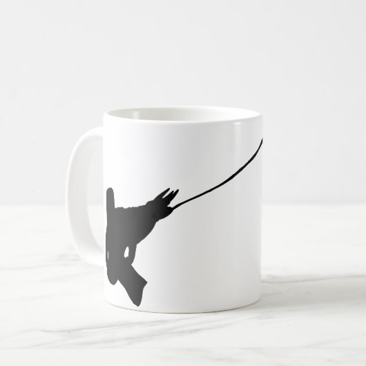 Netter Schuss! Jacksons Chameleon-Silhouette Kaffeetasse (Vorderseite Links)