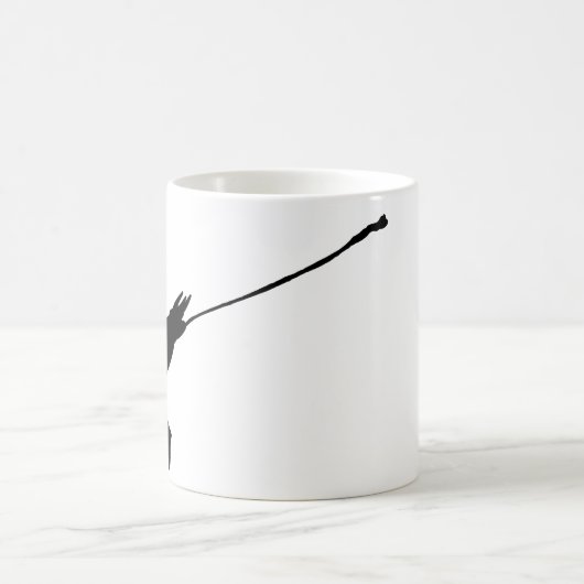 Netter Schuss! Jacksons Chameleon-Silhouette Kaffeetasse (Mittel)