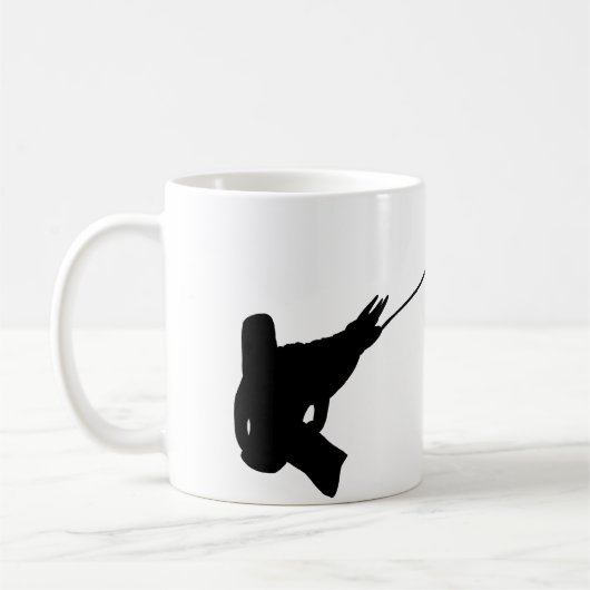Netter Schuss! Jacksons Chameleon-Silhouette Kaffeetasse (Links)