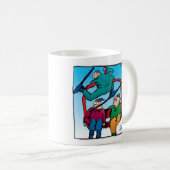 Netter Sprung! Skiers-Tasse Kaffeetasse (VorderseiteRechts)