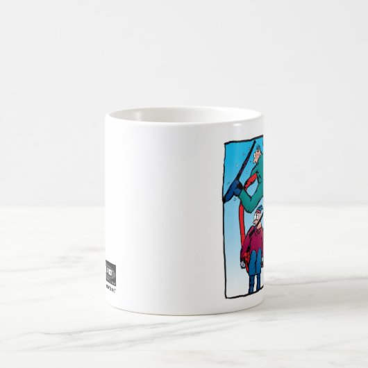 Netter Sprung! Skiers-Tasse Kaffeetasse (Mittel)
