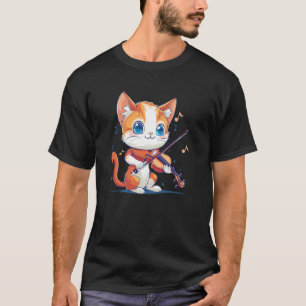 Netter Tierviolinspieler für Katzenliebhaber und M T-Shirt