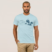 Netter Typ in glänzender Rüstung (Marine) T-Shirt (Vorne ganz)