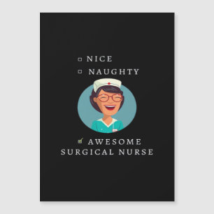 Netter Ungezogener Toll Chirurgische Krankenschwes Magnetkarte