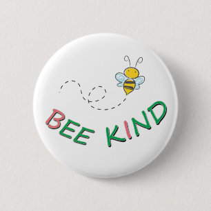 Nettes Bienen-Witziges Motivations-Positiv-Zitat-K Button