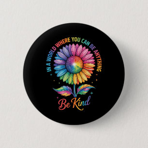 Nettes Blumen Regenbogen Lgbtq Trans Biual Schwul Button