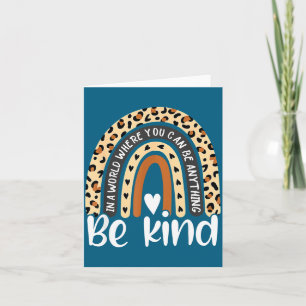Nettes Boho-Leopard-Regenbogen-Güte Grafik Kunst Karte