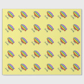 Nettes buntes Kindergeburtstag wrappingpaper Geschenkpapier (Flach)