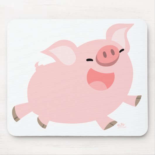 Nettes Cartoon-Schwein mousepad (Vorne)