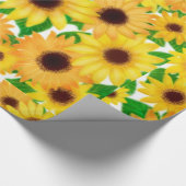 Nettes europäisches Sonnenblume-Packpapier Geschenkpapier (Ecke)