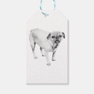 Nettes Geschenk-Tag mit schattiertem Hund für alle Geschenkanhänger