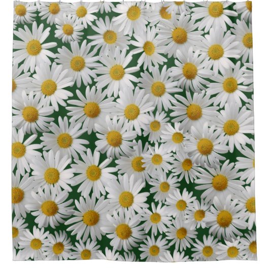 Nettes, helles Gänseblümchen Duschvorhang (Vorderseite)