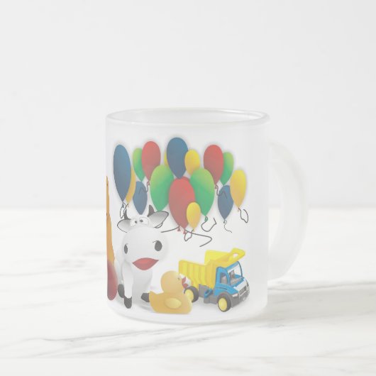 Nettes Kindermotiv Mattglastasse (VorderseiteRechts)