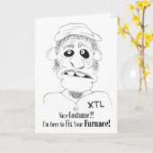 Nettes Kostüm?! - Halloween-Karte Karte (Gelbe Blume)