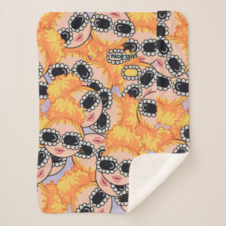nettes Mädchen blonde Sherpadecke
