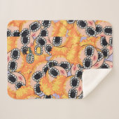 nettes Mädchen blonde Sherpadecke (Vorderseite (Horizontal))