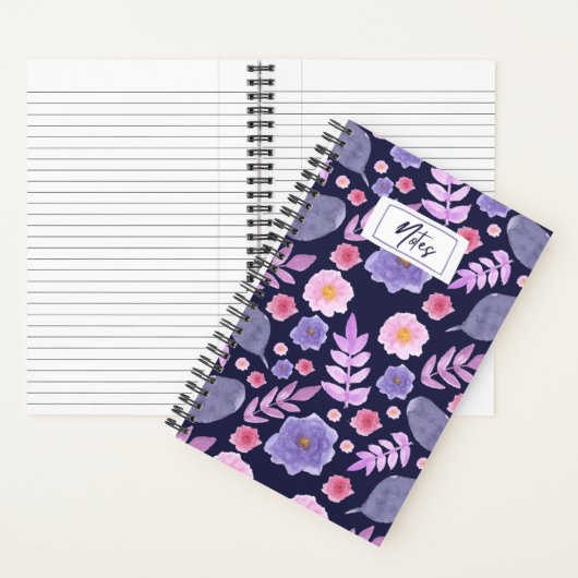 Nettes Notizbuch Floral Coloré Aquarelle (Innen)