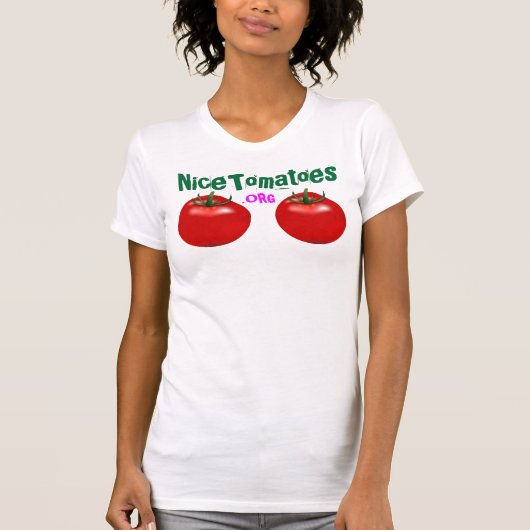 Nettes Tomate-T-Shirt für Brustkrebs-Bewusstsein T-Shirt (Vorderseite)