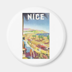 NETTES Vintages Reise-Plakat Magnet