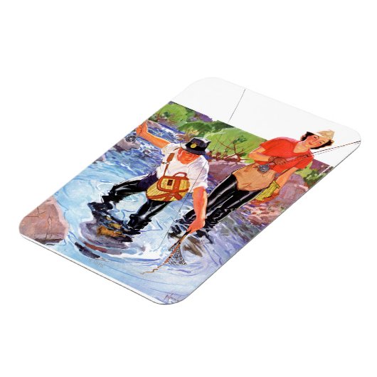 Netting A Fish von R.J. Cavaliere Magnet (Linke Seite)