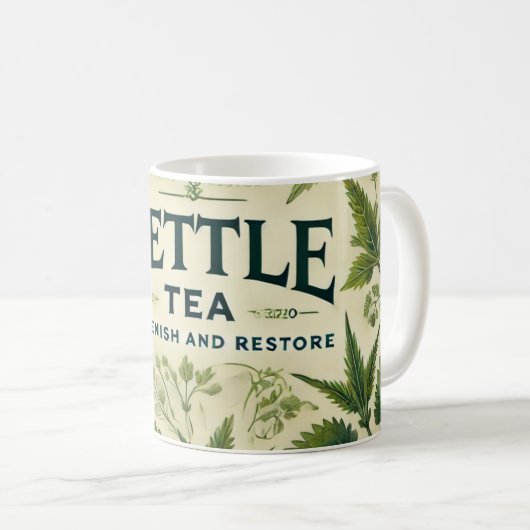 Nettle Tee AI Art Kaffeetasse (VorderseiteRechts)