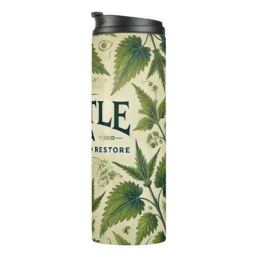 Nettle Tee Design AI Art Thermosbecher (Nach rechts gedreht)